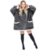 Mikinová deka Oversized tmavo šedá SPRINGOS