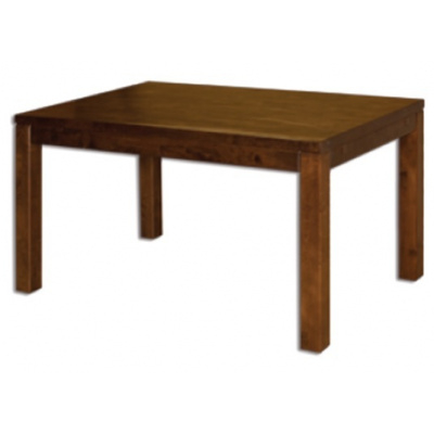 Drewmax Jídelní stůl st302 s160 masiv dub, šířka desky 4 cm, 1 křídlo dub bělený Hrana - S5
