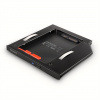 AXAGON RSS-CD09 rámeček pro 2.5'' SSD/HDD do DVD slotu, 9.5 mm, LED, hliník Axagon