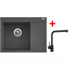Set Sinks RIM 650 L Titanium + Elka čierná matná