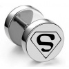 Ewena Piercing činka strieborná z chirurgickej ocele Superman