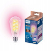LED žiarovka E27 PHILIPS Smart Filament, farebné svetlo, 6,3W (ekvivalent 40W), 470lm