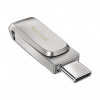 SanDisk Ultra Dual Drive Luxe/256GB/150MBps/USB 3.1/USB-A + USB-C/Strieborná SDDDC4-256G-G46