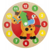 Rappa Moje prvé drevené hodiny s priemerom 14 cm Zvieratká