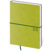 Týždenný diár A5 Flexio zelený s gumičkou, 2026