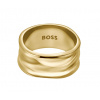 Hugo Boss Výrazný pozlátený prsteň pre ženy Ripple 1580775