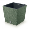 Prosperplast kvetináč Furu Square Low Zemitě zelená 24 cm