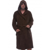 Pánský župan s kapucí, froté bavlna, silná gramáž, kapsy 1ZF3074 hnědá XXL + První výměna zboží zdarma.