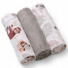 BabyOno mušelínové Super Soft Grey 70x70 cm 3 ks