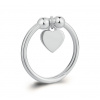 S'Agapõ Nastaviteľný oceľový prsteň Srdce Feelings SFE31