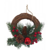 GOBA Vianočný veniec – prútený, na dvere, 20 cm