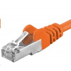 PREMIUMCORD Patch kábel CAT6a S-FTP, RJ45-RJ45, AWG 26/ 7 10m oranžový sp6asftp100E