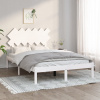 vidaXL Posteľný rám biely 120x200 cm masívne drevo - Biela - 115705-63200