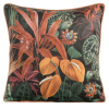Obliečka na vankúš VELVET 104 čierna / oranžová