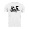 DRAGOWA krátke tričko Seneca AK-47, biela 160g/m2 - XXL