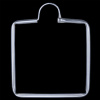 Silver.ag Náušnice strieborné, štvorec, 30 x 30 x 2 mm E1030