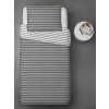 PROFOD RENFORCE / Obliečky s prúžkami, zapínanie na gombík - šedá 140x200 cm
