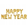 PartyDeco Fóliový balón Happy New Year nápis