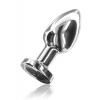 ToyJoy Buttocks The Glider Vibrating Metal Buttplug Medium Silver
