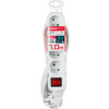 Strend Pro Kábel DG-F804BK L-7 m, predlžovací, biely, 4x zásuvka + vypínač