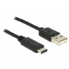 Delock Cable USB Type-C 2.0 male > USB 2.0 type-A male 1 m black 83600