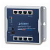 Planet průmyslový plochý switch 8x 1Gb, 4x PoE 30/60W, 48-56V, IP30, -20/60st, fanless (WGS-814HP)