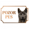 Kai - Kovová tabuľka POZOR PES