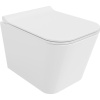 Mexen Teo, závesná WC misa 510x345x340 mm, Rimless Tornádo + WC sedadlo z duroplastu, biela lesklá, 30850700T