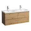 Laufen Lani skrinka 118x45x51.5 cm závesná kúpeľňová skrinka pod umývadlo dub H4035741122671