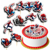 TOPPER PIKERY NA TORT OZDOBNÉ DEKORÁCIA SADA - SPIDERMAN SPIDEY 10ks