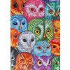 Diamantové maľovanie Norimpex 40x30 cm Farebné sovy 7D