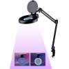 Kozmetická lampa - Inbright 9001led-5D-Black-UV 12 v Czarny (X60 LED + UV žiarovka s 5D zväčšovačom čiernej kozmetiky)