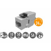 MULTIPACK 24 ks - samorezný keystone Solarix CAT6A STP SXKJ-10G-STP-BK-SA Component Level a 4PPoE (25286912)