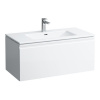 LAUFEN Pro S závesná skrinka s umývadlom s otvorom/s prepadom, 1 zásuvka + 1 vnútorná zásuvka, 1000 x 500 x 455 mm, biela, H8609664631041
