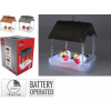 Dekorácia búdka vtáčia LED 18,5x16,5x23 cm s časovačom akryl mix