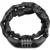 Zámok FORCE CHAIN reťazový, kódový 120cm/4mm, čierny