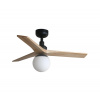 FARO Barcelona | FARO 34284-11L - Stropný ventilátor KLIM S 1xE27/15W/230V drevo/čierna + DO | FA34284-11L