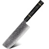 IZMAEL Damaškový kuchynský nôž Tsuriko Nakiri/Čierna 17.5 cm
