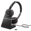 Jabra Evolve 75 UC Stereo Slúchadlá s mikrofónom Káblový a bezdrôtový Pres hlavu Kancelária / call centrum Micro-USB Bluetooth Čierna (7599-838-199)