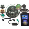 LED lampa s čipmi OSRAM 7 palcový reflektor DRL čierna