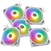 Bitspower Notos RGB PWM Fan, 120mm - white, 5x Pack BPTA-FX1812NTWH-5