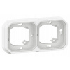 Dvojitý rámik Legrand biely