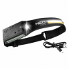 NEO čelová baterka LED s popruhom 2v1 350 lm USB 99-097