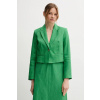Ľanové sako United Colors of Benetton 2AGHDW037 zelená 38