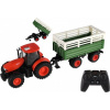 Teddies Traktor Zetor RC s vlekom plast 42cm 2,4GHz dobíjací pack + batéria so zvukom