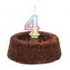 Susycard Tortová sviečka číslovka 4