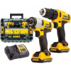 DeWALT Náradie - 10,8V AKU súprava vŕtacieho skrutkovača a rázového uťahovača, 2x aku 2,0 Ah XR, nabíjačka DCK211D2T