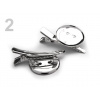 Brošňový mostík 25x40 mm univerzálny - 20 ks - platina - 2 platina