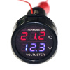 Voltmeter kombinovaný s teplomerom do auto zapaľovača 12V/24V