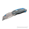 Folding Retractable Knife - 165mm Silverline